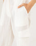 TEXTURED CARGO WIDELEG PANTS